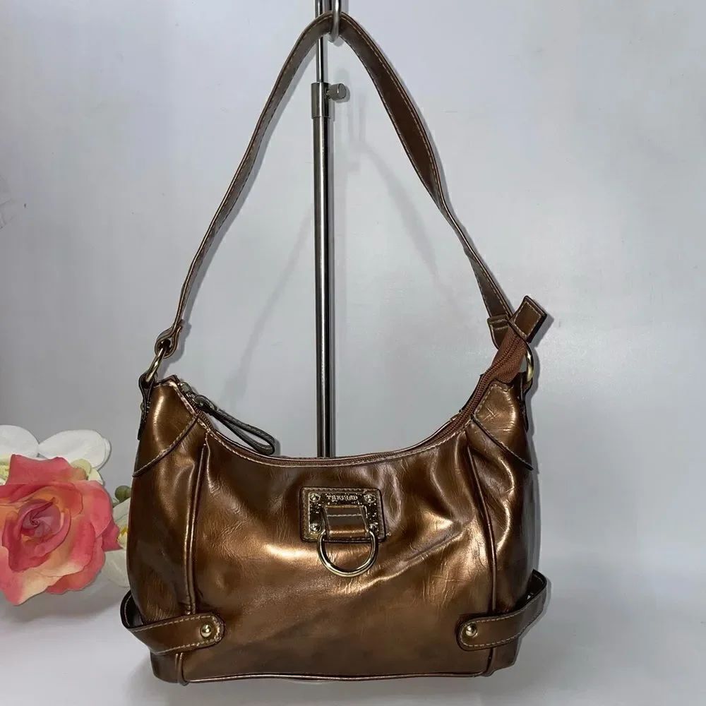 New Treviso Metallic Bronze Shoulder Bag